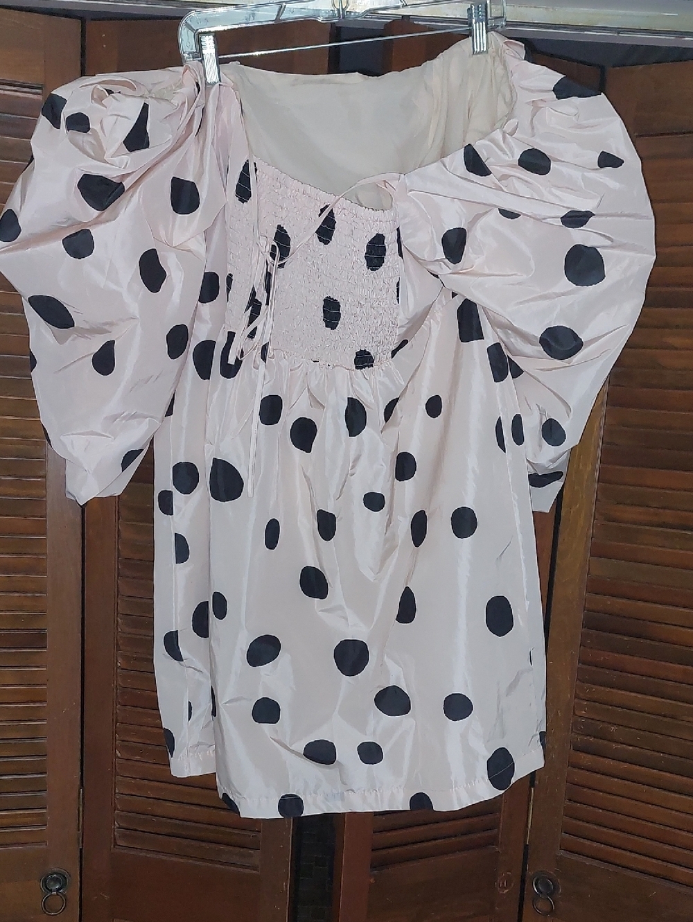 Eloquii Tailored Mutton Sleeve Paradiso Dot Mini Dress Sz 22 - Picture 4 of 12